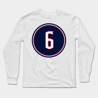 Adam Clendening Number 6 Jersey Columbus Blue Jackets Inspired Long Sleeve T-Shirt